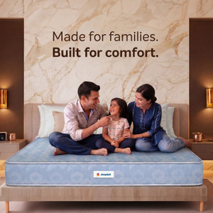Sleepwell Ortho, Medium Firm, Pressure Relief, Anti-Microbial, 10 Yr Warranty, 8 inch Queen High Resilience (HR) Foam Mattress