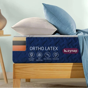 Kozynap Natural Latex Ortho Hybrid Latex Foam Mattress Back Relief High GSM Knitted 6 inch King High Density (HD) Foam Mattress