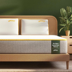 SleepyCat Ultima Natural Latex Mattress | eco-INSTITUT Certified - 100% Organic Latex 8 inch Double High Density (HD) Foam Mattress