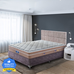 PEPS Restonic Geneva Euro Top Beige 8 inch Single Bonnell Spring Mattress