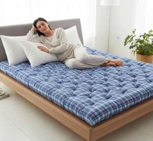 TIRAZ Foldable Fiber Cotton Mattress 48x72 4 inch Double Cotton Mattress