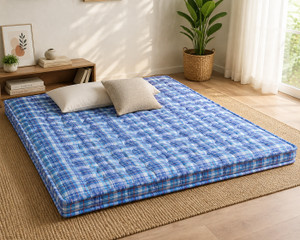 TEERAZ Premium Cotton Mattress 78x72 Inches (5 Inch Thick) Breathable & Durable 5 inch King Cotton Mattress