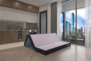 MOROFEEL Folding Mattress ( indoor, Outdoor, Travel, Multi purpose ) 4 inch Single High Resilience (HR) Foam Mattress