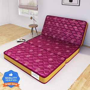 Flipkart Perfect Homes Magix Three Folding/Travel Mattress 5 inch Single High Density (HD) Foam Mattress