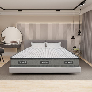 Neobest Orthopedic| Dual Foam 3 Layers Hypoallergenic & Breathable Fabric| Tape Edge 8 inch inch Double High Resilience (HR) Foam Mattress