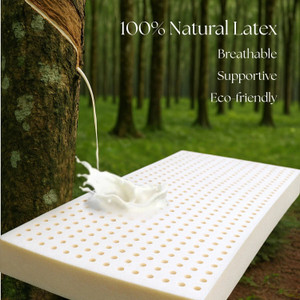 DozeIQ Natural Latex Orthopedic Reversible Mattress Back Pain Relief & Spine Support 5 inch Single High Resilience (HR) Foam Mattress