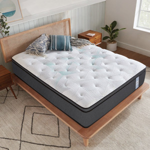 SPRINGTEK Euro Top Hybrid Latex 10 inch Queen Pocket Spring Mattress