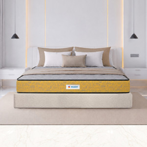 Sleepwell Ortho Pro Spring, Medium Firm, Motion Isolation, Anti-Microbial, 10 Yr Warranty, 6 inch Double Pocket Spring Mattress