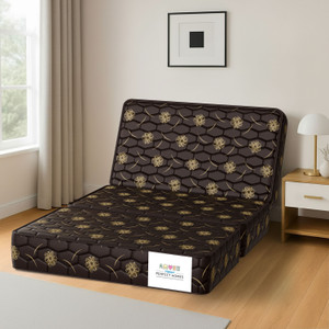 Flipkart Perfect Homes Rise - Three Folding/Travel Mattress 4 inch Double PU Foam Mattress