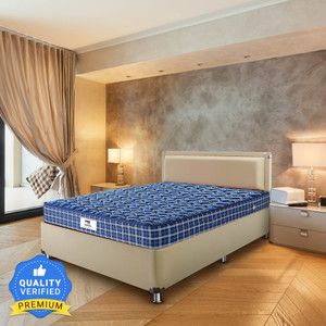 PEPS Tartania Dark Blue 06 inch Single Pocket Spring Mattress