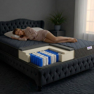 DozeIQ 5 Zoned Pocket Spring hybrid Orthopedic Mattress with Memory Foam 10 inch King Pocket Spring Mattress