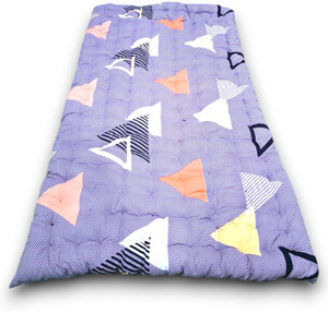 Deevine Craft Cotton Bed Mattress Single Bed Purple Triangle foldable floor Mattress 2 inch Single Cotton Mattress