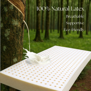 DozeIQ Natural Latex Orthopedic Reversible Mattress Back Pain Relief & Spine Support 6 inch King High Resilience (HR) Foam Mattress