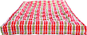 TIRAZ MATTRESS Box Type Heavy Border Fiber Cotton Mattress For Floor & Bed Size(Single 72x36x5) 5 inch Single Cotton Mattress