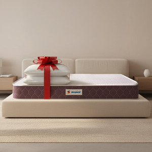 Sleepwell Orthopedic, Anti Microbial, Medium Firm Support with 2 Huggs Classic Pillows, 8 inch King Memory Foam Mattress