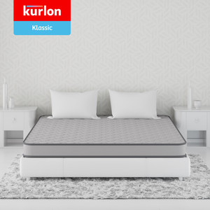 KURLON Klassic Essential | Natural Coir & HR Foam with Top Quilted Memory Foam Layer | 6 inch Double Coir Mattress