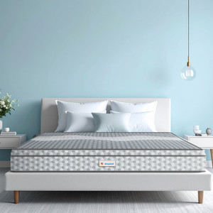 Sleepwell Ortho Pro Spring, Euro Top Finish, Triple-Zone Pocket Spring, Acuprofile Tech 6 inch Queen Pocket Spring Mattress