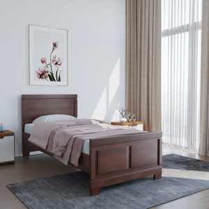 Wopno Furniture Pure Sheesham Wooden Bed Single Size Solid Wood Single Size Bed for Bedroom Solid Wood Single Bed