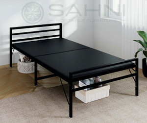 Sahni portable Iron/metal/Steel folding Bed 6by3ft Metal Single Bed