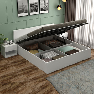 Wooden Street Harper Bed With Hydraulic Storage/Wooden Bed/Cot For Bedroom & Hotel Engineered Wood Queen Hydraulic Bed, 193.5 cm x 157.4 cm (6.35 ft x 5.16 ft)