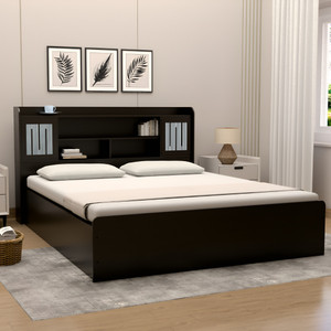 neuspace Amber Queen Size Bed with Headboard & Box Storage Engineered Wood|Polycarbonate| Engineered Wood Queen Box Bed, 221 cm x 163 cm (7.25 ft x 5.35 ft)
