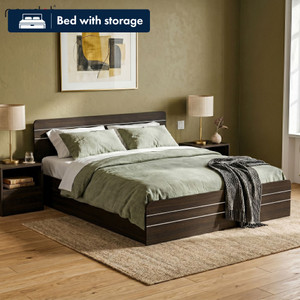 NEUDOT Valancia Queen Engineered Wood Queen Box Bed, 203 cm x 160 cm (6.66 ft x 5.25 ft)
