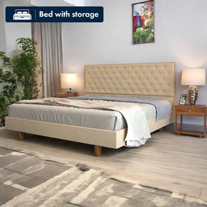 DriftingWood Queen Size Bed Without Storage | Wooden Double Bed Engineered Wood Engineered Wood Queen Bed, 160.02 cm x 208.28 cm (5.25 ft x 6.83 ft)