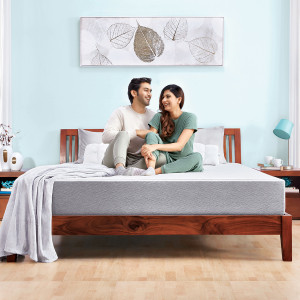 Nilkamal SLEEP Acacia Solid Wood Queen Bed