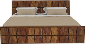 Vintage Home Anne Sheesham ( Rosewood ) Jodhpur Furniture Solid Wood King Bed, 208.28 cm x 195.58 cm (6.83 ft x 6.42 ft)