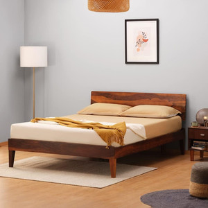 Woodefly Solid Wood Queen Bed