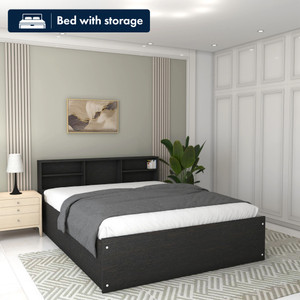 Flipkart Perfect Homes Opus Engineered Wood Queen Box Bed, 212.8 cm x 162.3 cm (6.98 ft x 5.32 ft)