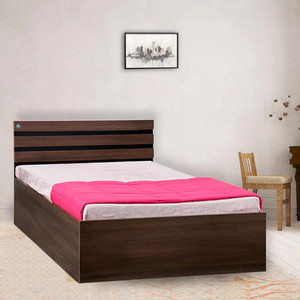 Delite Kom Cocoa Single Bed | with Box Storage | Assembley Included | Dual Tone | Engineered Wood Single Box Bed, 195.4 cm x 93.4 cm (6.41 ft x 3.06 ft)