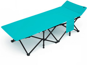 Samusagya Portable Folding Bed for Outdoor, Indoor, Patio, Office, Beach, Hiking,bed Metal Single Bed, 36 cm x 80 cm (1.18 ft x 2.62 ft)
