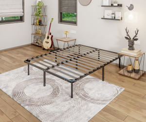 ARLAVYA Queen Size smart bed (6.5ft x 5ft), with max. wt. capacity of 300 kgs Metal Queen Bed, 198.1 cm x 152.4 cm (6.5 ft x 5.0 ft)