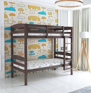 Ganpati Arts Single Size Bunk Bed For Bedroom/Kids Room/ 1 Year Warranty Solid Wood Single Bed, 193.802 cm x 102.362 cm (6.36 ft x 3.36 ft)