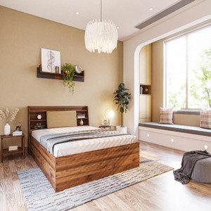 Wakefit Leo Engineered Wood Queen Box Bed