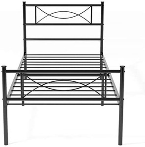Vibrant Interior AVYAAN Black (6x4) Metal Double Bed