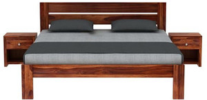 Woodefly Sheesham Wood King Size Bed Without Storage/ Double Bed/ Cot Bed for Bedroom Solid Wood King Bed