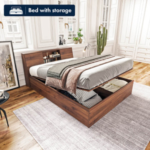 Wakefit Orion Engineered Wood Queen Hydraulic Bed, 160.5 cm x 223.2 cm (5.27 ft x 7.32 ft)