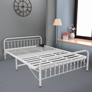 HoneyTouch Folding Double Bed Without Mattress| No Assembly Required | Metal Double Bed, 200 cm x 122 cm (6.56 ft x 4.0 ft)