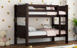 Deuba Sheesham Wood Swift Bunk Bed Without Storage For Kids/Adults room Solid Wood Single Bed, 101.6 cm x 182.88 cm (3.33 ft x 6.0 ft)