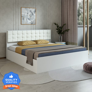 A GLOBIA CREATIONS Alvin Engineered Wood Queen Box Bed