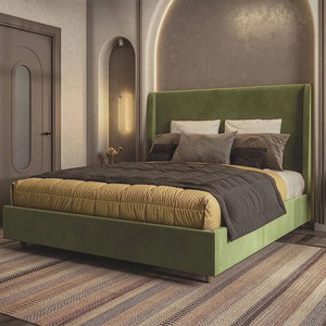 shivang mattress Fabric Upholstered King Size Bed With High Headboard For Bedroom/ Kids Room || Engineered Wood King Bed