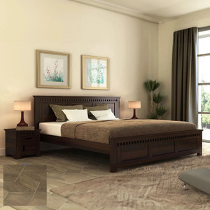 Flipkart Perfect Homes KUBER Rosewood ( Sheesham ) Solid Wood King Bed