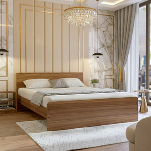 NEUDOT BEGAN KING Engineered Wood King Bed, 203 cm x 190 cm (6.66 ft x 6.23 ft)