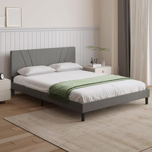 shivang mattress Fabric Upholstered King Size Bed With Headboard For Bedroom/ Kids Room/ Hotel || Engineered Wood King Bed