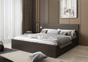 A GLOBIA CREATIONS Carnival Engineered Wood King Box Bed