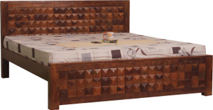 ROYAL FINISH Corundum Without Storage,King Size,Strong Head,Premium Polished,Matte Finished Solid Wood King Bed