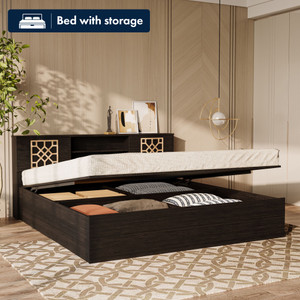 Wakefit Algol Engineered Wood Queen Hydraulic Bed, 210 cm x 160 cm (6.89 ft x 5.25 ft)