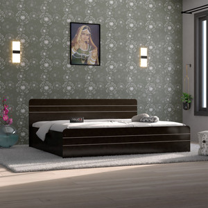 NEUDOT Valancia King Engineered Wood King Box Bed, 200.1 cm x 190.5 cm (6.56 ft x 6.25 ft)